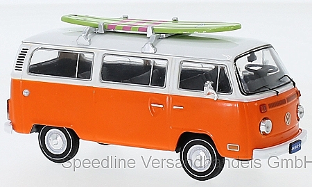 Modell VW T2 Bus mit Surfboard 1975